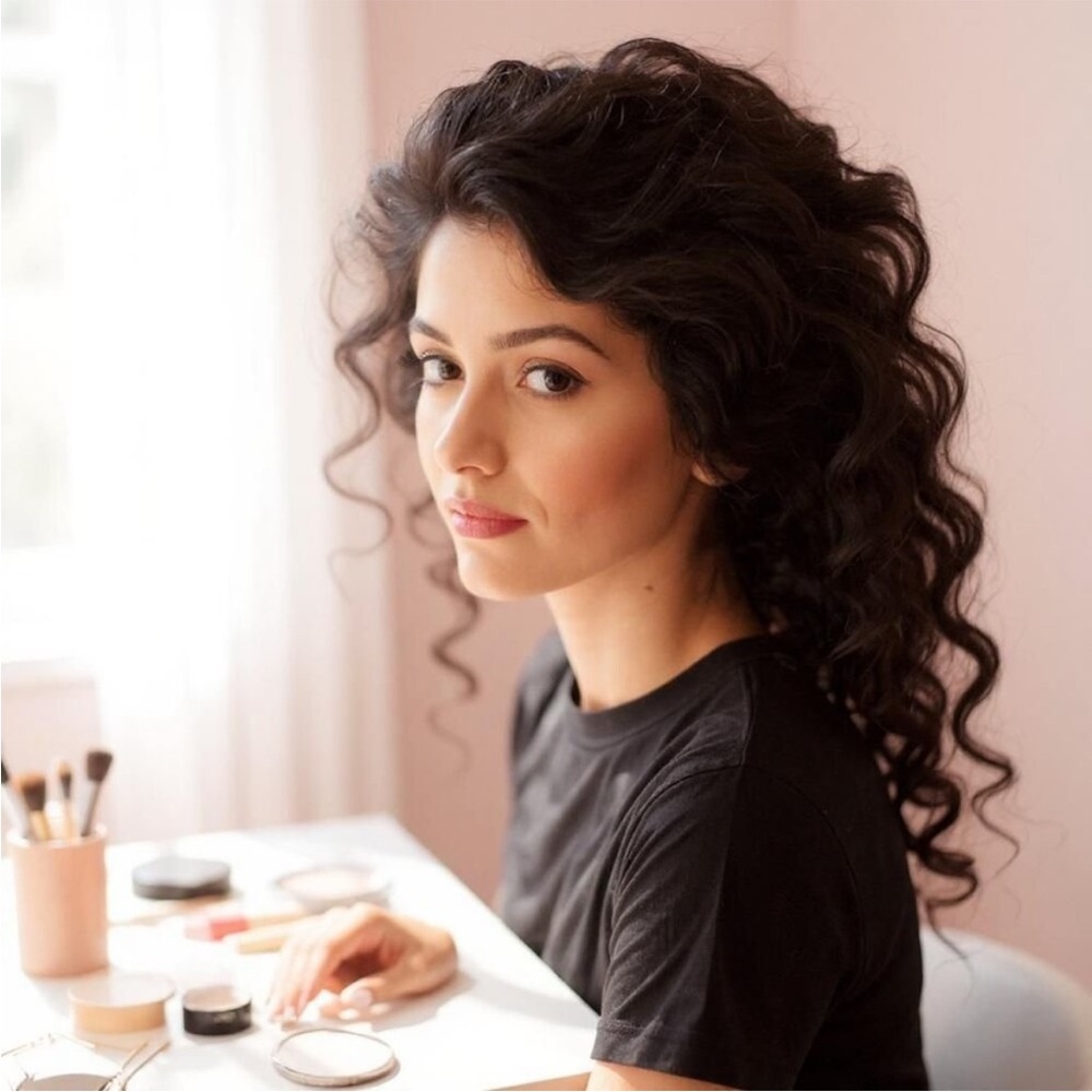 Curly Black Lace Front Wig